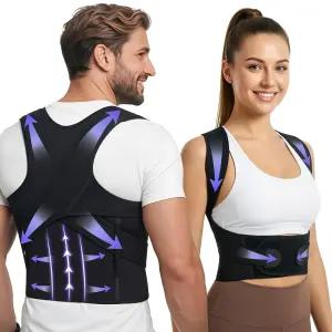 여성 및 남성 수직 정렬 시스템을 위한 SFSSCDF 백 브레이스 자세 교정기 요통 허리 스트레이트 즉시 -