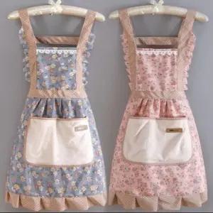 수건 여성 가정용 레이스 앞치마  플라워 주방