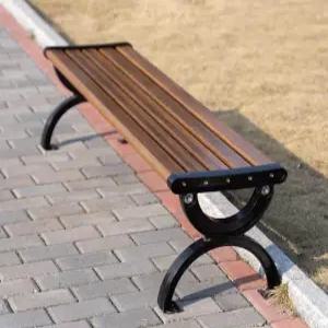 야외 관공서 등받이 테라스 야외벤치 트랑떼 철제 펜션 방부목 긴 나무 체어 휴게실