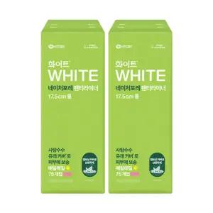 화이트 네이처포레 팬티라이너, 롱, 75매, 2개