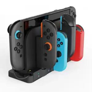 스위치독 미니독 스위치 2 1용 자석 충전 스탠드 PG-SW2130LED 표시기 4개 충전용 고속 도크