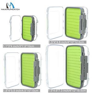 MAXIMUMCATCH 실리콘 인서트 방수 플라이 낚시 박스 훅 정리함 (한쪽/양쪽 투명 뚜껑 포함) 태클