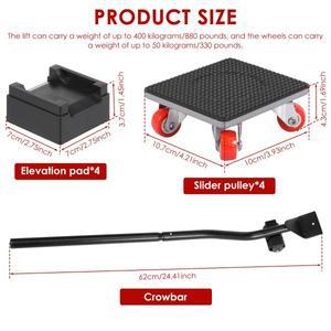 5/7개 가구 이동 도구 세트 무거운 물건 롤러 360도 회전 ° 바퀴 전문 소파