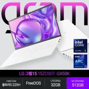 LG 그램15 15ZD90T-GX59K (울트라5 225H/32GB/512GB/FD) 에센스화이트 JH