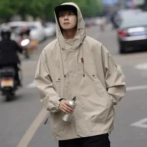 남녀공용 오버핏 후드 아우터 4색상 경량 방풍 집업 캠핑 등산 커플 점퍼 생활방수