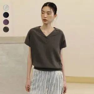 [마리본]린넨블렌디드 크로셰 카라니트 4종택1