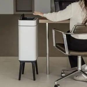 [eTV] 자동센서 오존살균 슬릿형 쓰레기통 26L 인테리어 20L 종량제호환 저소음 화이트