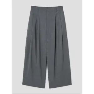 [에잇세컨즈] 써머울 투턱 와이드 슬랙스 - 그레이 (356421WM13)