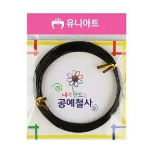 유니아트 내가 만드는 공예철사 1.0mm 10번 검정 (1개입) 예술 취미