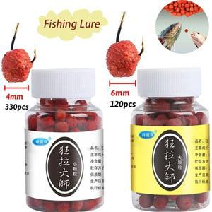 330PCS 4mm 120PCS 6mm 집중 낚시 미끼 크랭크베이트 후크 팝업 물고기 음식 벌레 냄새 인공 유인제