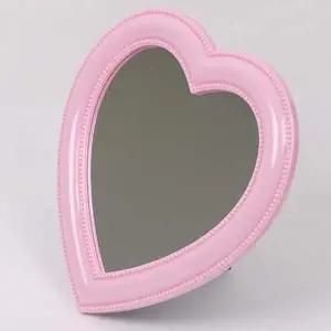 탁상 스탠드 하트 거울 화장대 메이크업 가정 사무실