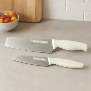 이너홈 프리미엄 주방칼 2종세트 야채칼 나키리+과도 식도 이유식
