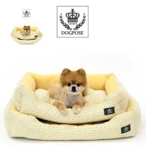 애견집 강아지 푹신한 사각 침대 실내 방석 쿠션 XL 노랑