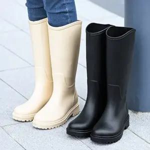 여성 2컬러 하이핏 뉴트럴 롱 레인부츠 레인36