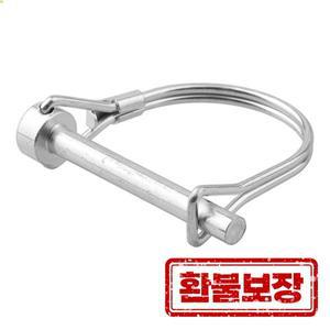 스프링 잠금 장치가있는 2Pcs 아연 도금 잠금 핀 탄소강 관형 접이식 핀 분실 방지 D 형 정원 도구 부품