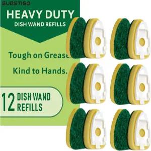 스카치 브라이트 접시용 12팩 헤비 듀티 스펀지 리필 교체용 헤드 수세미 모두 적합합니다