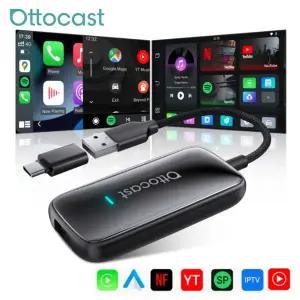 호환  오토캐스트 플레이2비디오 울트라 무선 카플레이 차량 멀티미디어 스마트 고해상도 1080P 로컬 미디