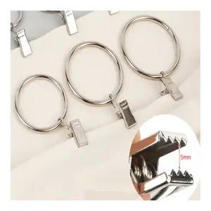 10P원형커튼링집게실버 커튼집게링개폐형