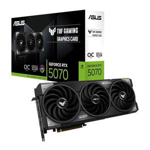 ASUS TUF GeForce RTX 5070 12GB GDDR7 OC 에디션 그래픽 카드, 엔비디아, 데스크톱(PCIe 5.0, HDMI /DP 2.1, 3.125-슬롯, 군용 등급 부품, 보호 PCB 코팅, 축류 기술 팬)