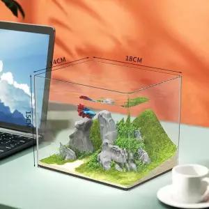 원형 열대어 구피 수족관 가정용 물고기 키우기