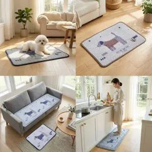 코지멍 순면 발매트 퀼팅 다용도 현관 주방 싱크 소파 러그 욕실 거실 화장실 매트 미끄럼방지