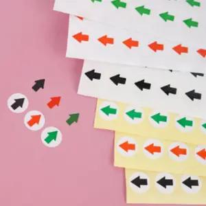 원형 미니 화살표 스티커 1장 인덱스라벨 동그라미스티커