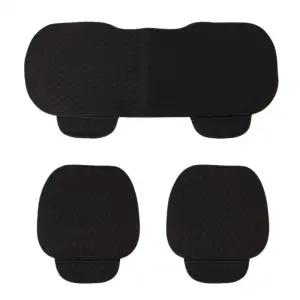 (튼튼)원스카 자동차 시트방석 3종세트(블랙) 차량용 여름 쿨방석 용쿨 시한 등받이 여름용