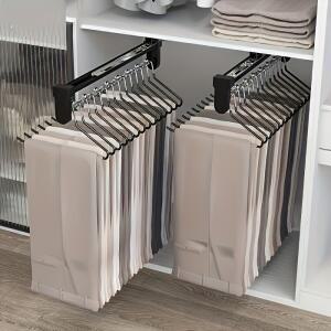 옷장용 접이식 금속 행잉 레일, 공간 절약형 정리함 건조 랙, 의류 보관 막대, 조절 가능, 1 개