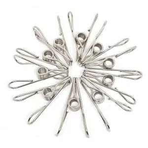 (원모어) 빨래 양말 다용도 스텐빨래 집게 10P 스테인리스빨래집게 양말집게