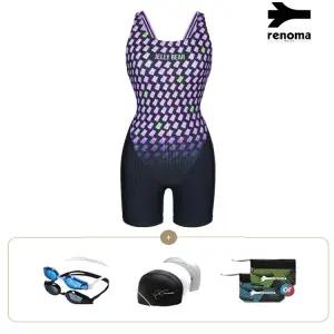 [롯데백화점]레노마 여성골지X백 2부 반신수영복수경수모세트  LS2F866SET_BK