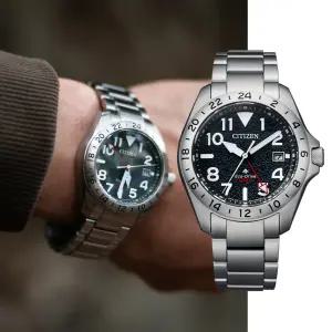 본사AS가능 시티즌 프로마스터 BJ7150-50E GMT 에코드라이브 남성메탈시계