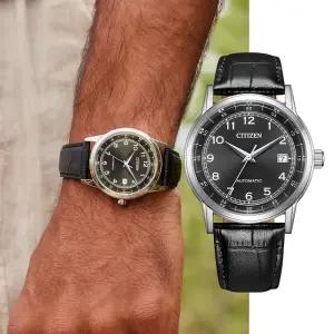 본사AS가능 시티즌 메카니컬 NJ0210-05E 오토매틱 남성가죽시계