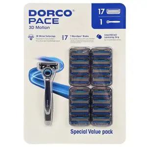 도루코 페이스 3D모션 7중날 면도기세트 (면도기1개+면도날17입) 무료배송 gx