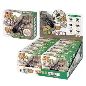 랜덤 곤충 발굴 키트 12개 1박스 학습교재 실험 관찰 과학놀이 교구 학습준비물 화석발굴