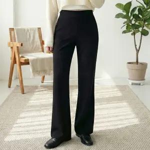 봄가을용 여성 세미부츠컷 바지 데일리 밴딩팬츠