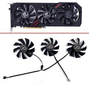 컬러풀 Geforce RTX 2060 게임용 85MM 4PIN RTX2060 1660S GPU 팬 ES Igame GTX1660 Ti Ultra 냉각