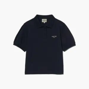 마리떼프랑소와반팔티 TQK MFG45UTS105NVY W PIQUE PUFF SLEEVE TEE navy