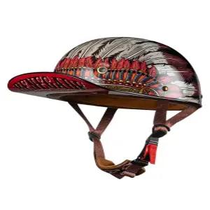 야구모자헬멧  하이바 전동기 오토바이 소두핏 여름 반모 화이트 여성