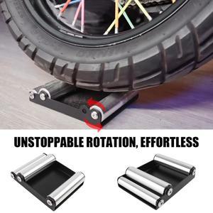 오토바이 범용 체인 클리너 내구성 롤러 램프 리프트 타이어 휠 스탠드 세척 브래킷 휴대용 혼다 호환 카와