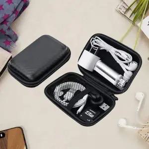 WL 케이블 카본 약 포켓 여행용 이어폰 방수 파우치