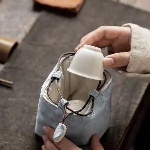 휴대용 다기 주머니 파우치 가방 다도 수납 보관