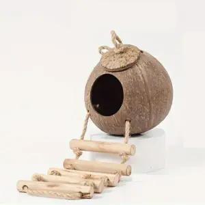 코코넛사다리 도마뱀 은신처 코코넛은신처 파충류 사육장꾸미기 코코넛 둥근 사다리 -1개 A1