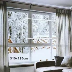 [생활] 방풍창 커튼비닐 바람차단 투명지퍼형 310x125