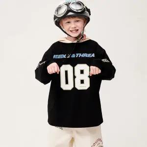 [커버낫 키즈](센텀시티점)08타이포 레터링 롱슬리브 블랙_CK2601LT29BK