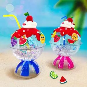 아이스크림 WDT058L8 과일빙수 물방울 빨대놀이 만들기(5인묶음포장)