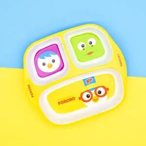 [홈앤키즈]피카부 뽀로로 돌아기식판 멜라민 사각볼 간식접시 아이주도이유식 자기주도 유아식판식 준비물