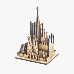 3D나무퍼즐 TSD418A4 사그라다파밀리아성당 형 만들기