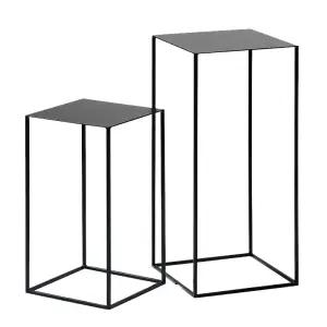 철제 전시좌대 작품 조각 사각 받침 갤러리 블랙 진열대