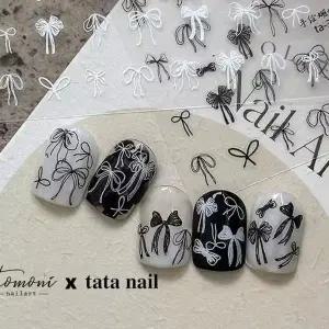 드로잉 리본 네일스티커 드로잉네일 리본네일 네일재료