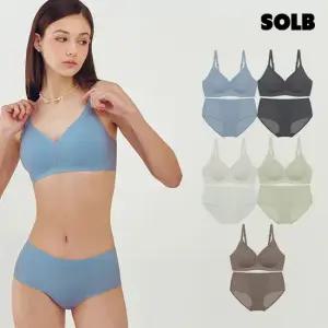 솔브 베베브라 후크형 심리스 브라팬티 5세트 SSET915)